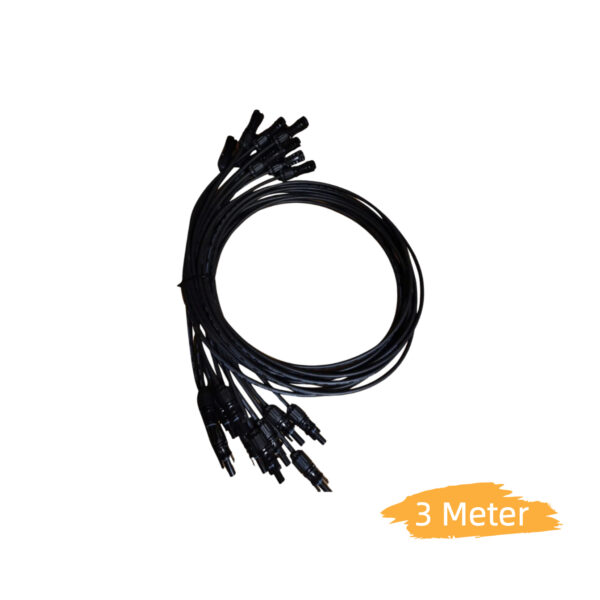 3 Meter Solar Verlängerungskabel für PV Anlagen mit vormontiertem MC4 Stecker