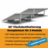 MonoFix 20° Flachdachhalterung Zn-Al-Mg für 2 Solarmodule – ballastierte Montage