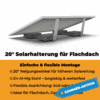 MonoFix 20° Flachdach PV Aufständerung Garten ballastiert Zn-Al-Mg