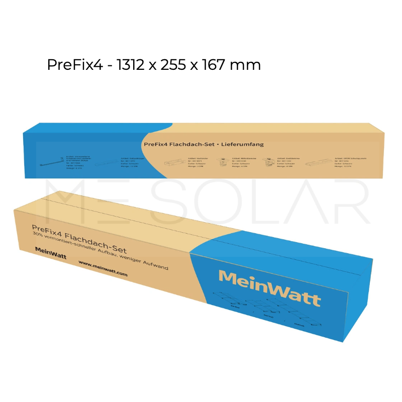 PreFix4 PV-Halterung Flachdach für 4 Module – 10° & ohne Bohren – Bild 7