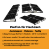 PreFix4 PV-Halterung Flachdach für 4 Module – 10° & ohne Bohren