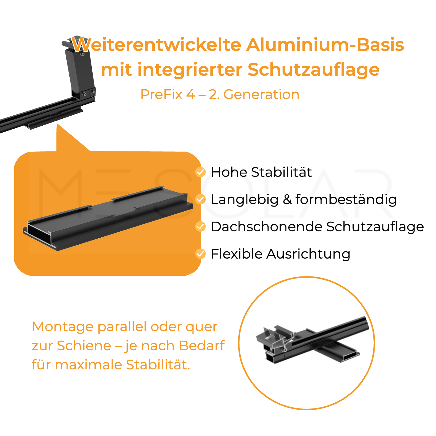 Alternative view of PreFix2 Montage-Set Flachdach, für 2 PV-Module, schwarze Farbe, 30% Vormontiert