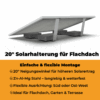 MonoFix 20° Flachdach PV Aufständerung Garten ballastiert Zn-Al-Mg