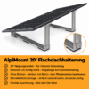 AlpiMount 20° Flachdachhalterung (Stahl) Einrast-System Ballast Halter